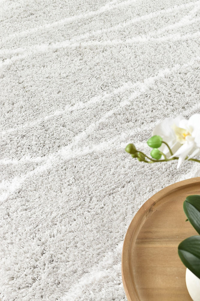 Cobi Shaggy Light Grey Rug 8741A
