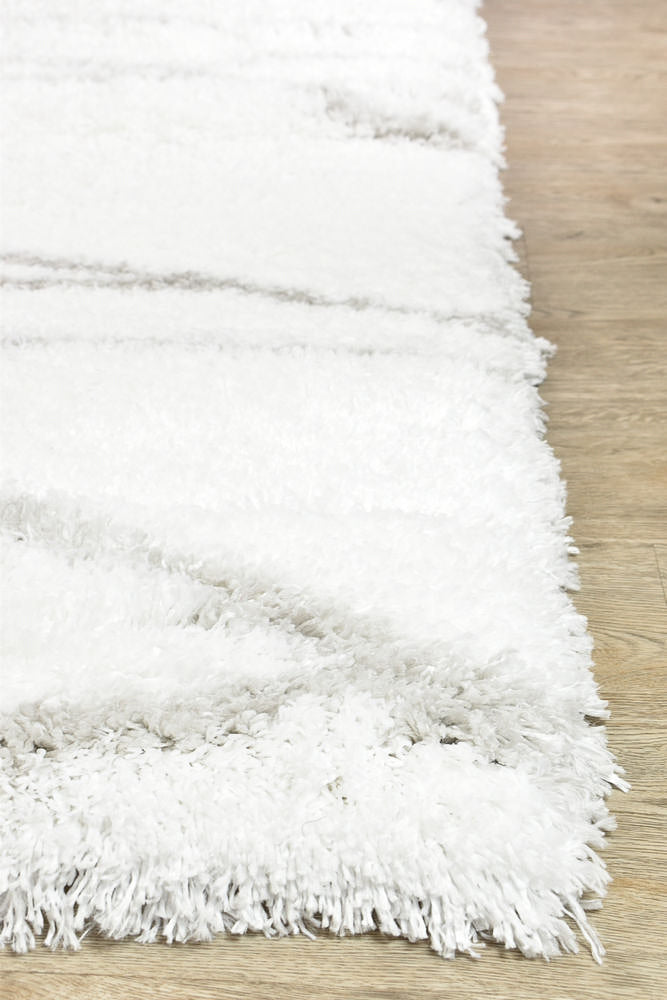Cobi Shaggy White Rug 8741A
