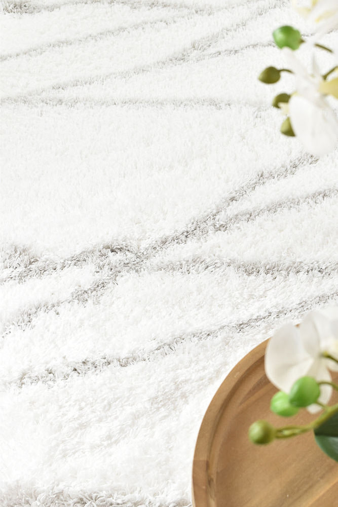 Cobi Shaggy White Rug 8741A
