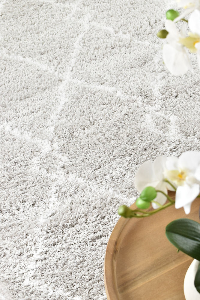 Cobi Shaggy Light Grey Rug 8744A