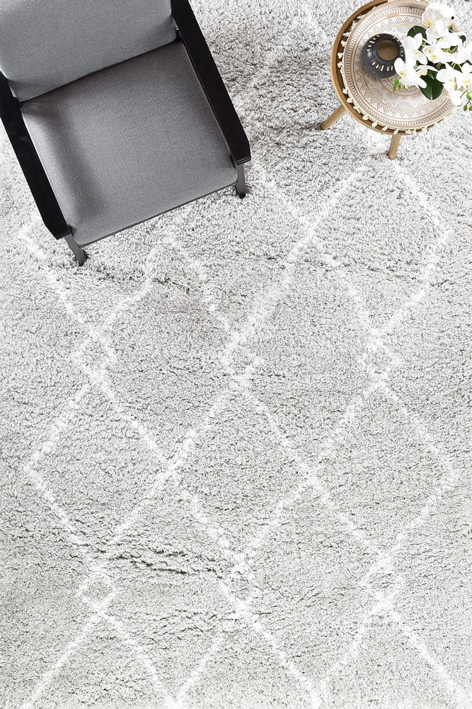 Cobi Shaggy Light Grey Rug 8744A