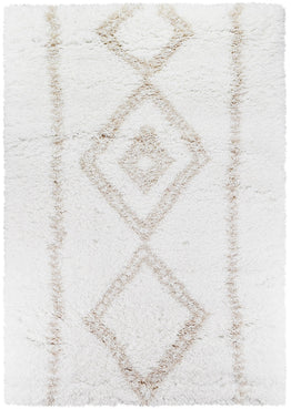 Cobi Shaggy Beige White Rug 8745A