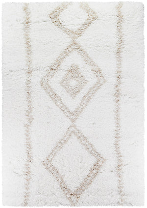 Cobi Shaggy Beige White Rug 8745A