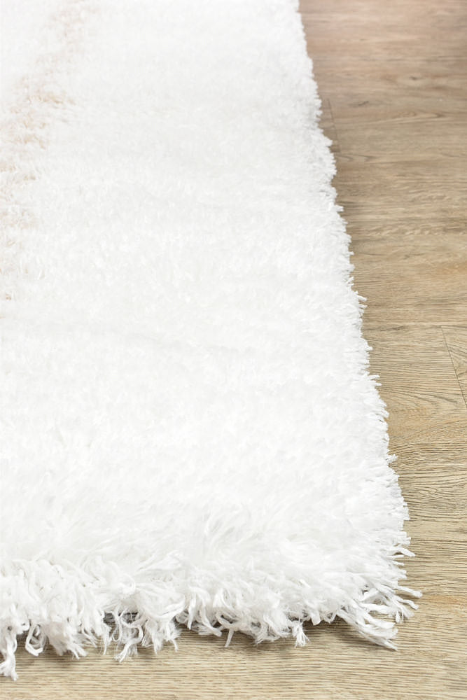 Cobi Shaggy Beige White Rug 8745A