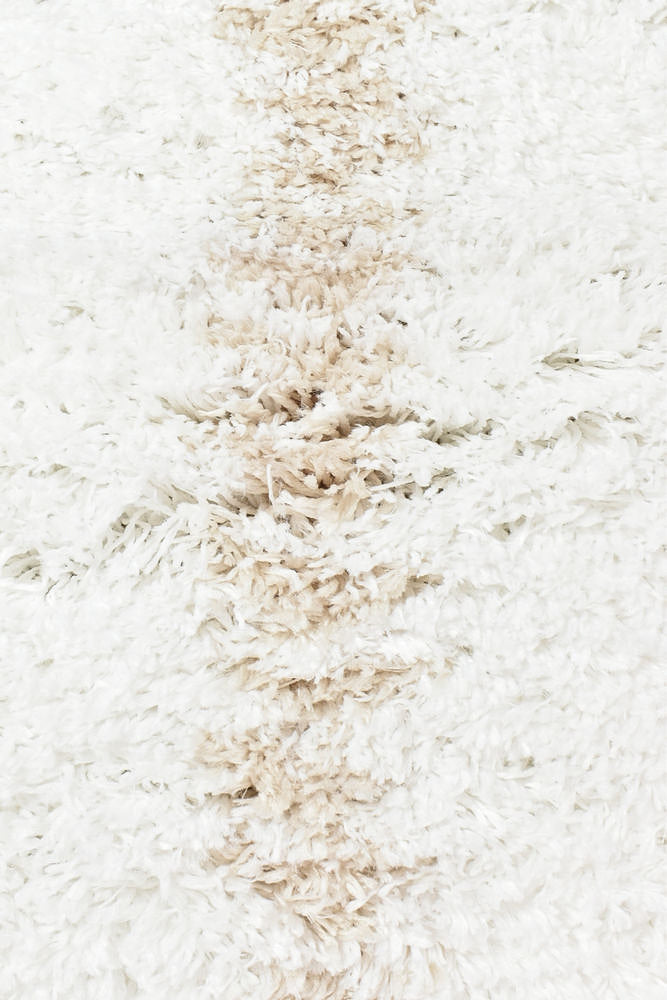 Cobi Shaggy Beige White Rug 8745A