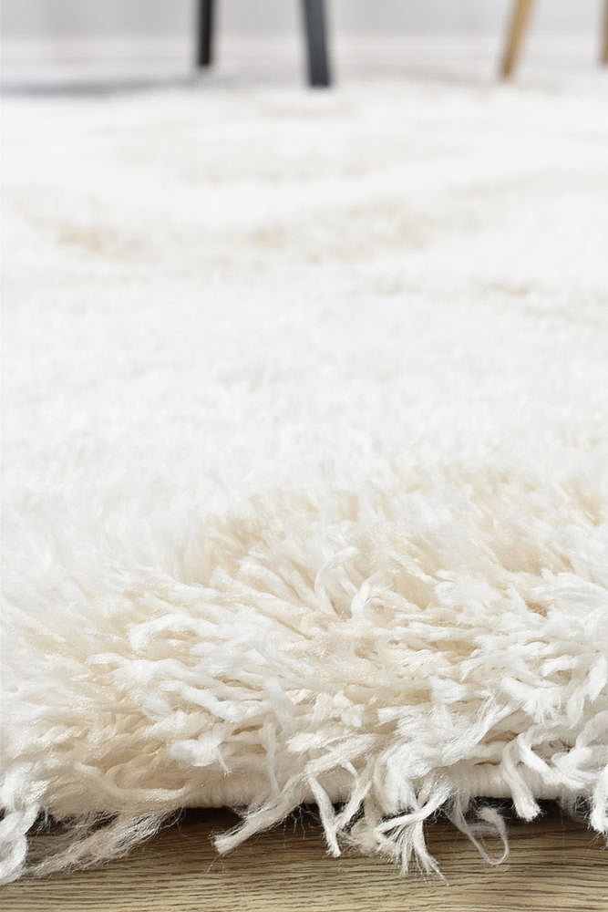 Cobi Shaggy Beige White Rug 8745A