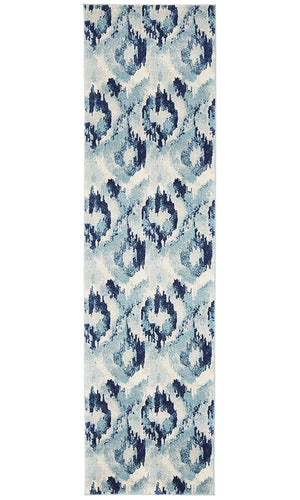 Mirage Lesley Whimsical Blue Runner Rug