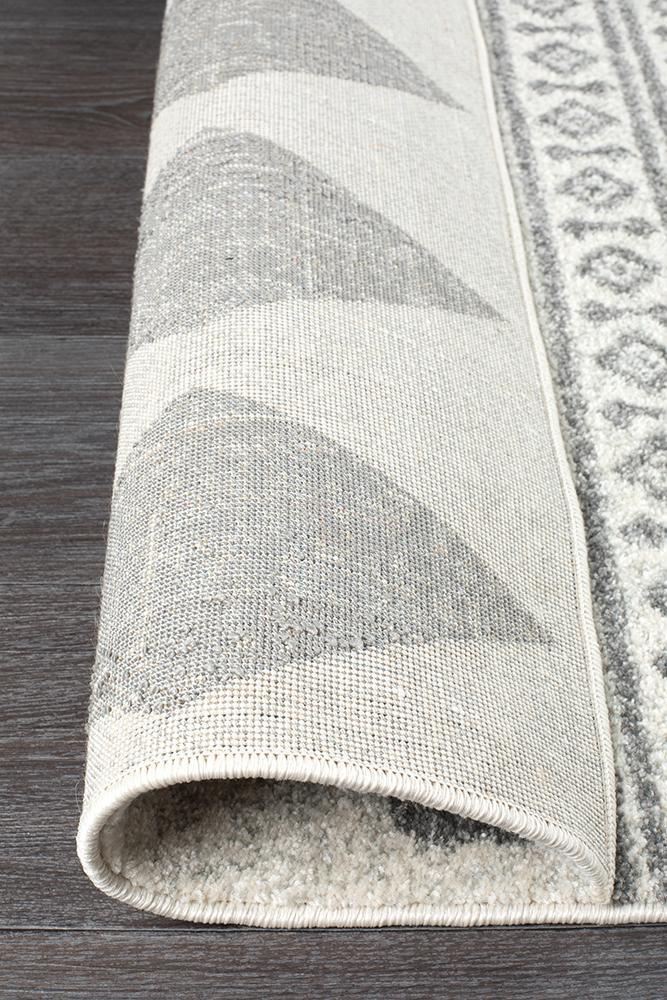 Mirage Adani Modern Tribal Design Grey Runner Rug