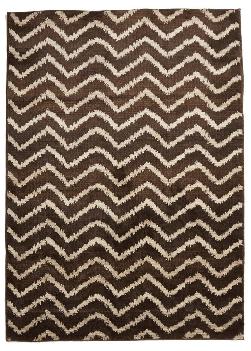 Moroccan Style  Chevron Design Brown Beige Rug
