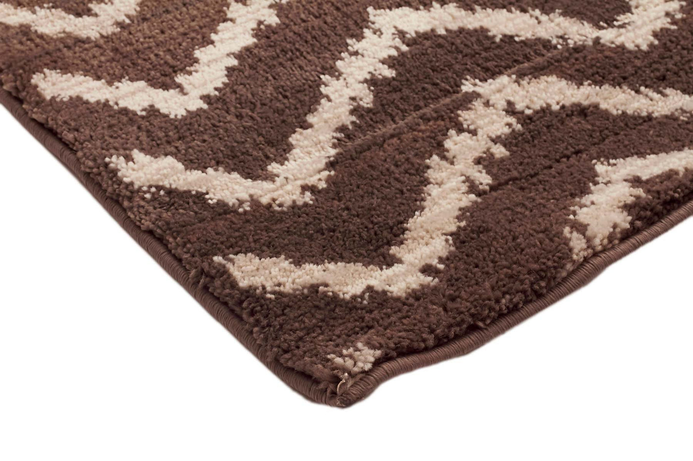Moroccan Style  Chevron Design Brown Beige Rug