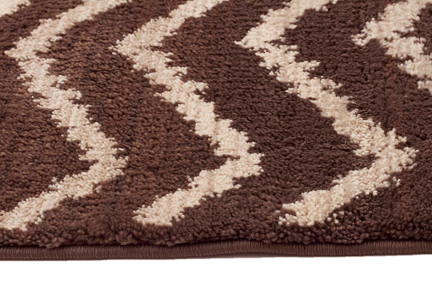 Moroccan Style  Chevron Design Brown Beige Rug