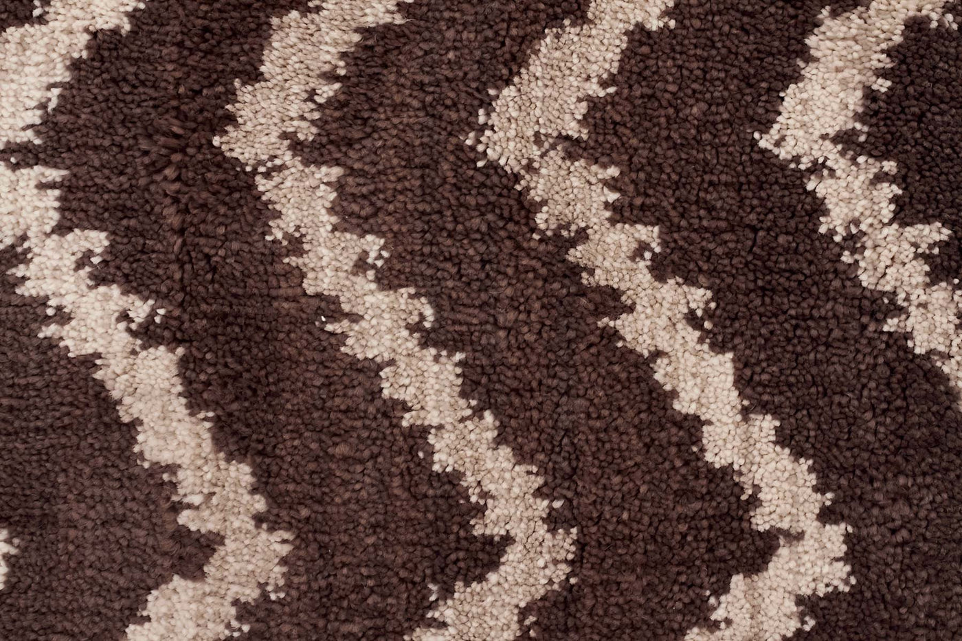 Moroccan Style  Chevron Design Brown Beige Rug