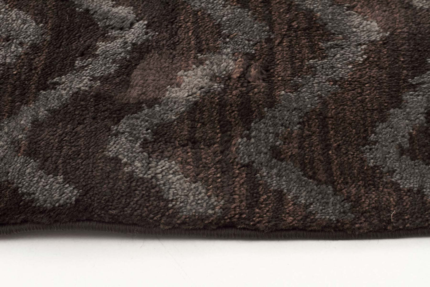 Moroccan Style  Chevron Design Brown Grey Rug