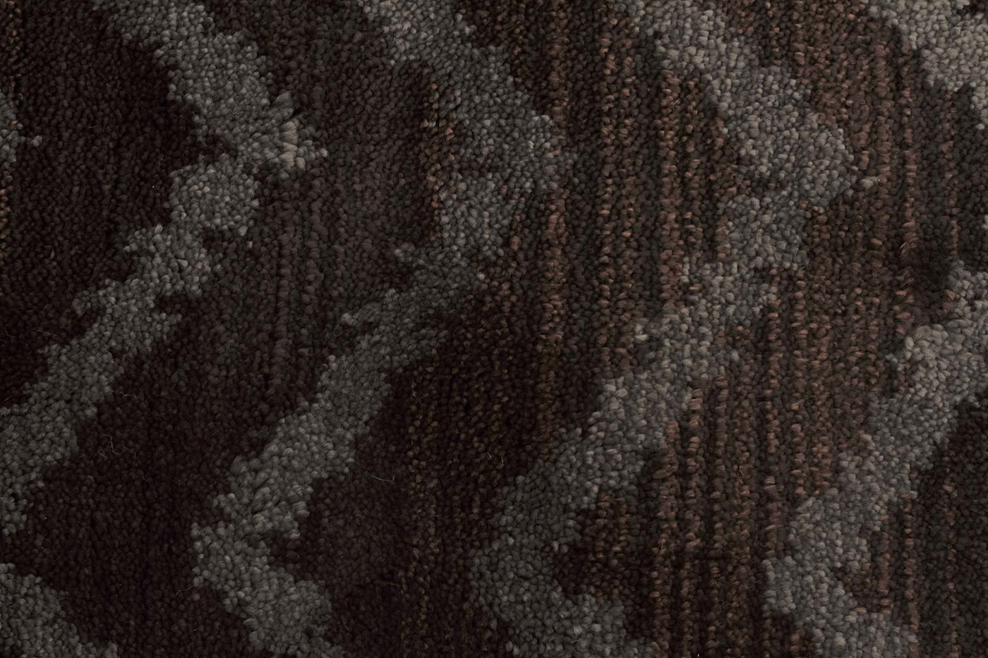 Moroccan Style  Chevron Design Brown Grey Rug