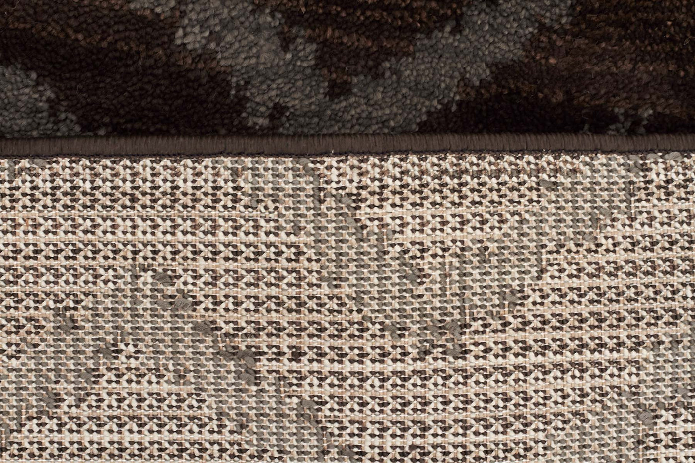 Moroccan Style  Chevron Design Brown Grey Rug