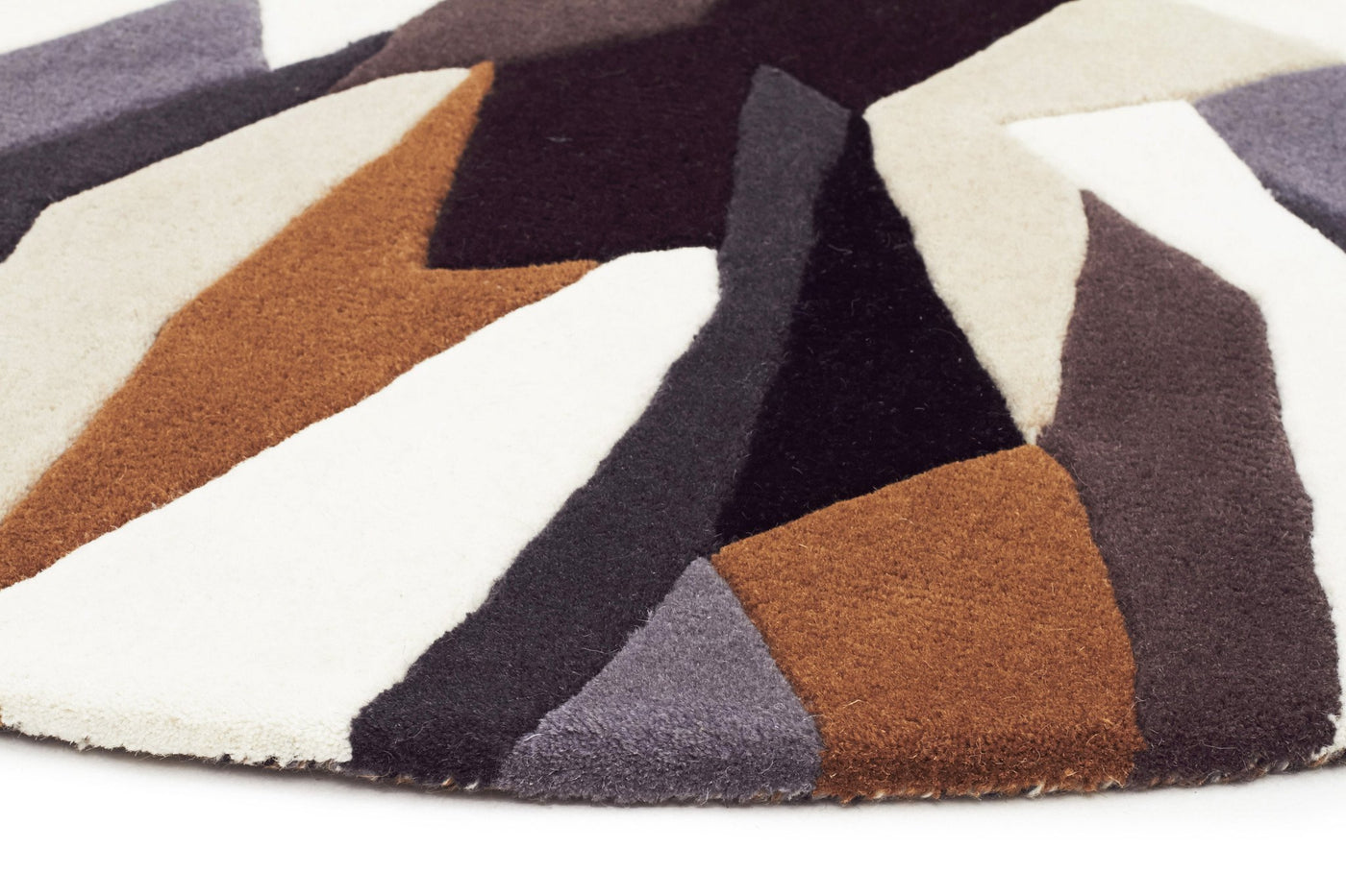 Matrix Pure Wool Fossil Round Rug