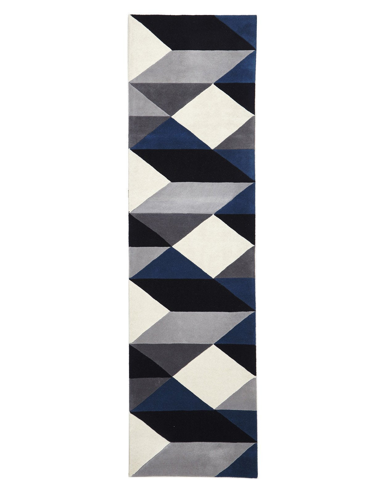 Matrix Pure Wool Steel Runner Rug Rug