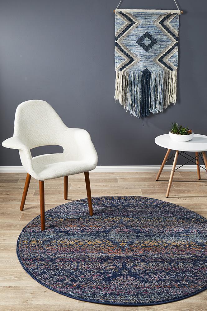 Museum Nelly Multi Coloured Round Rug
