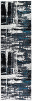 Dahlia 347 Light Grey Turquoise Runner