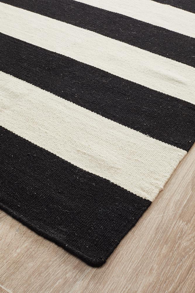 Nomad Pure Wool Flatweave 16 Black Rug