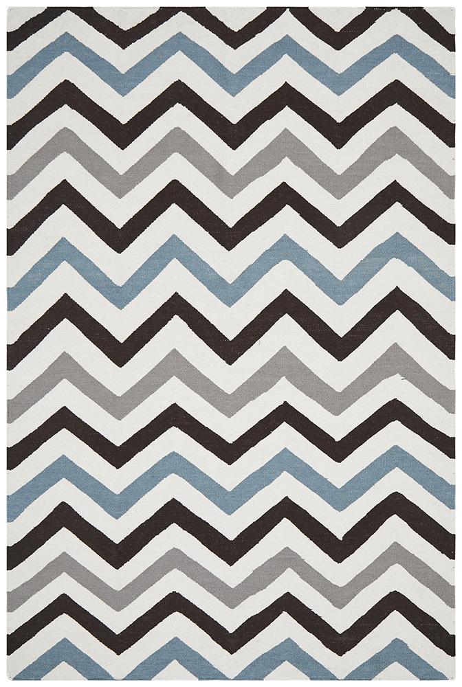Nomad Pure Wool Flatweave 18 Blue Rug