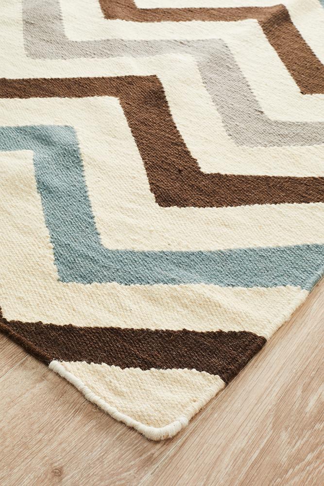 Nomad Pure Wool Flatweave 18 Blue Rug