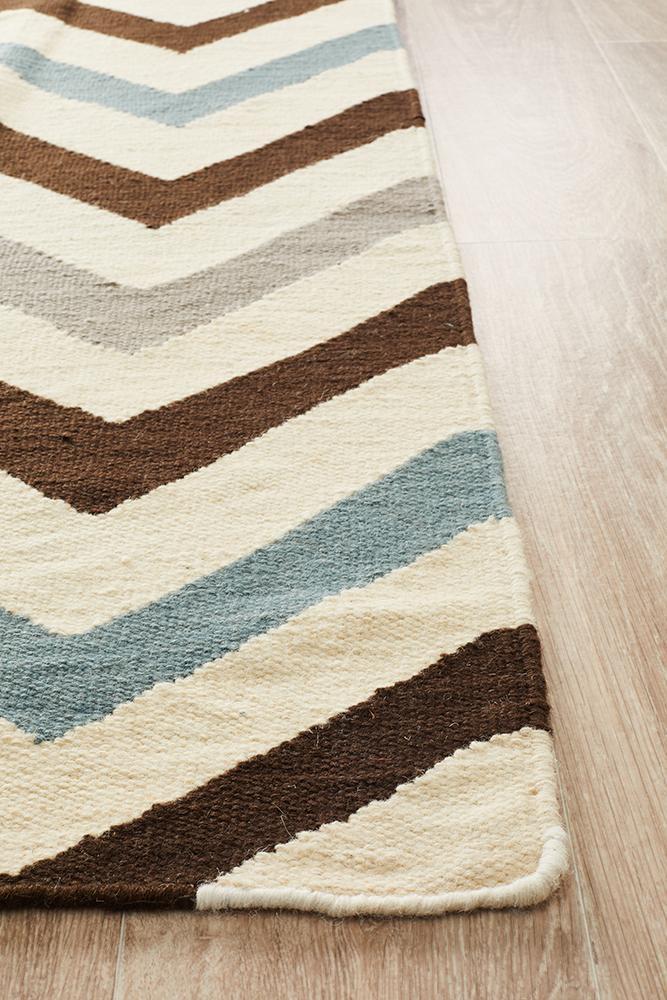Nomad Pure Wool Flatweave 18 Blue Rug
