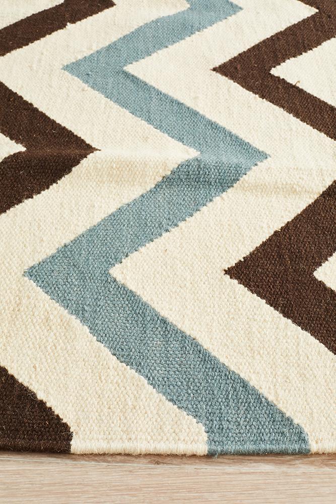 Nomad Pure Wool Flatweave 18 Blue Rug