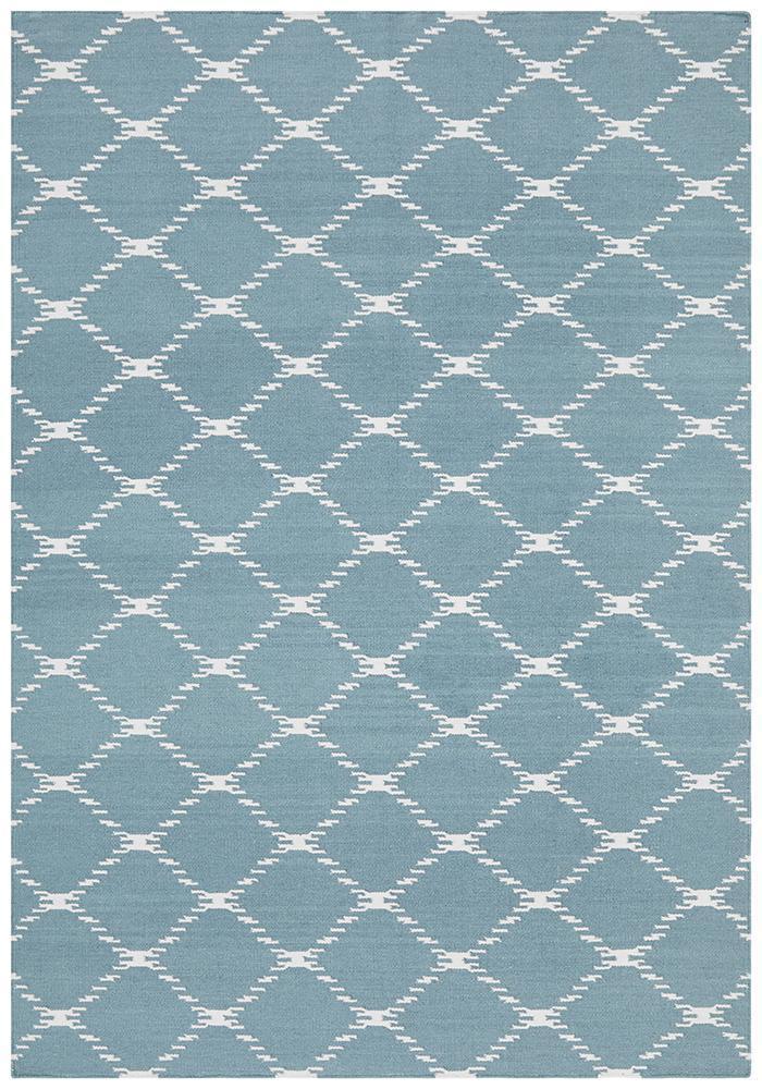 Nomad Pure Wool Flatweave 19 Blue Rug