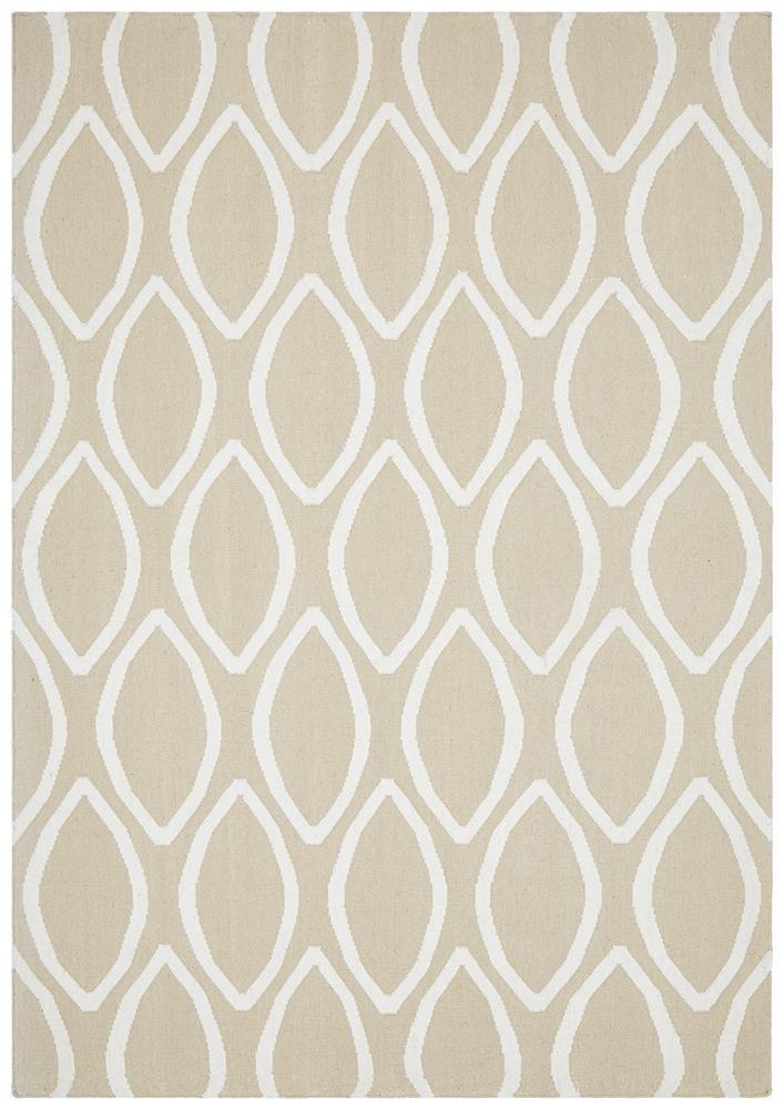 Nomad Pure Wool Flatweave 20 Beige Rug