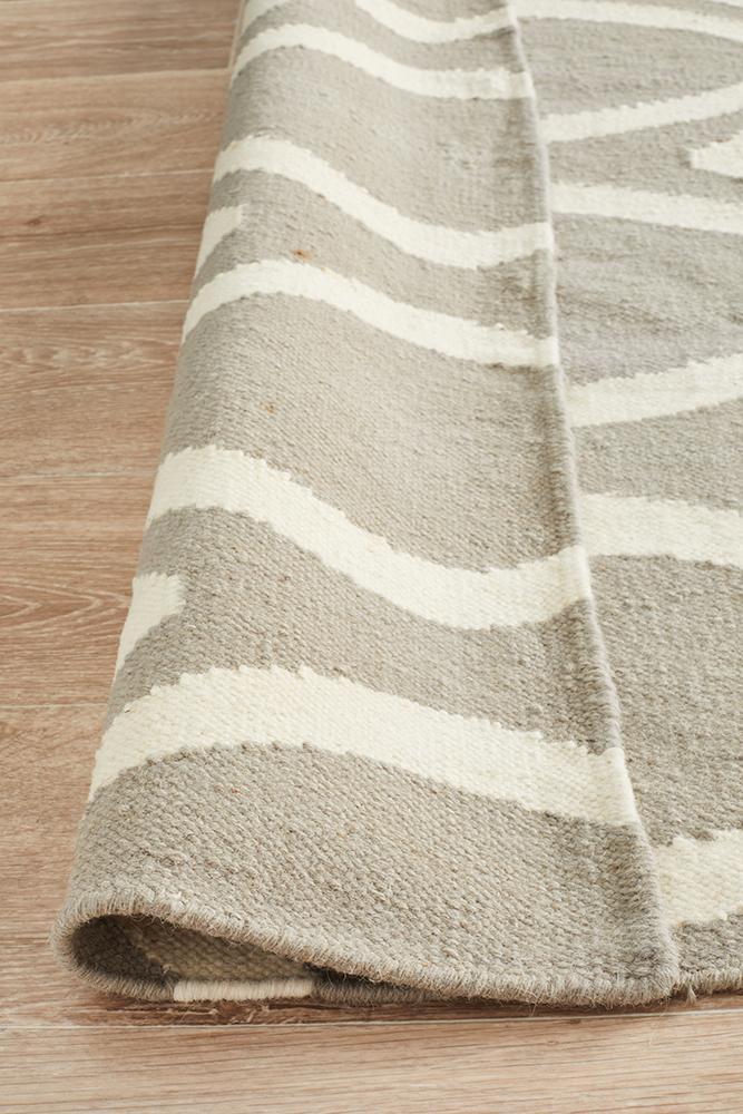 Nomad Pure Wool Flatweave 20 Grey Runner