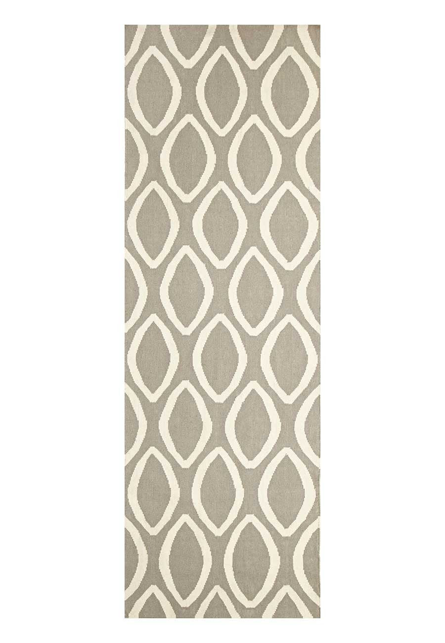 Nomad Pure Wool Flatweave 20 Grey Runner