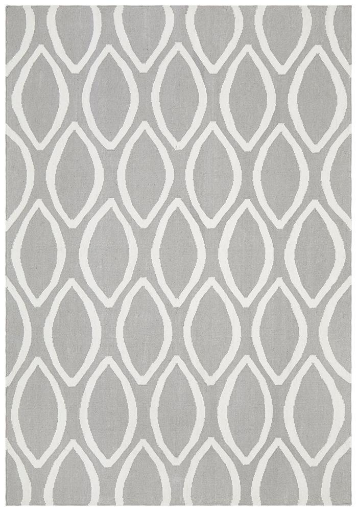 Nomad Pure Wool Flatweave 20 Grey Rug