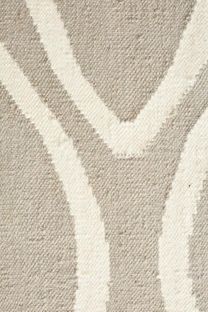 Nomad Pure Wool Flatweave 20 Grey Rug