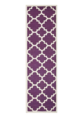 Nomad Pure Wool Flatweave 23 Aubergine Runner