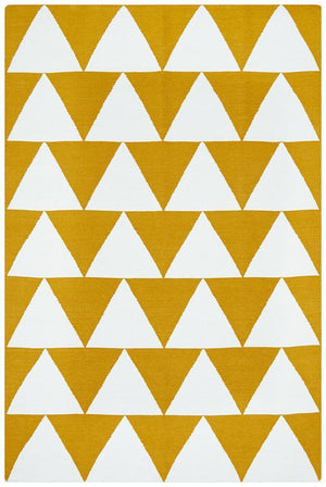Nomad Pure Wool Flatweave 26 Yellow Rug