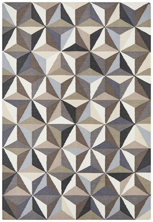 Nomad Pure Wool Flatweave 31 Grey Rug