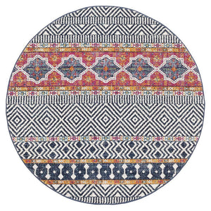 Oasis Sabrina Multi Tribal Round Rug