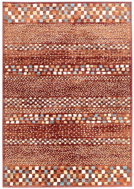 Oxford Mayfair Squares Rust Rug