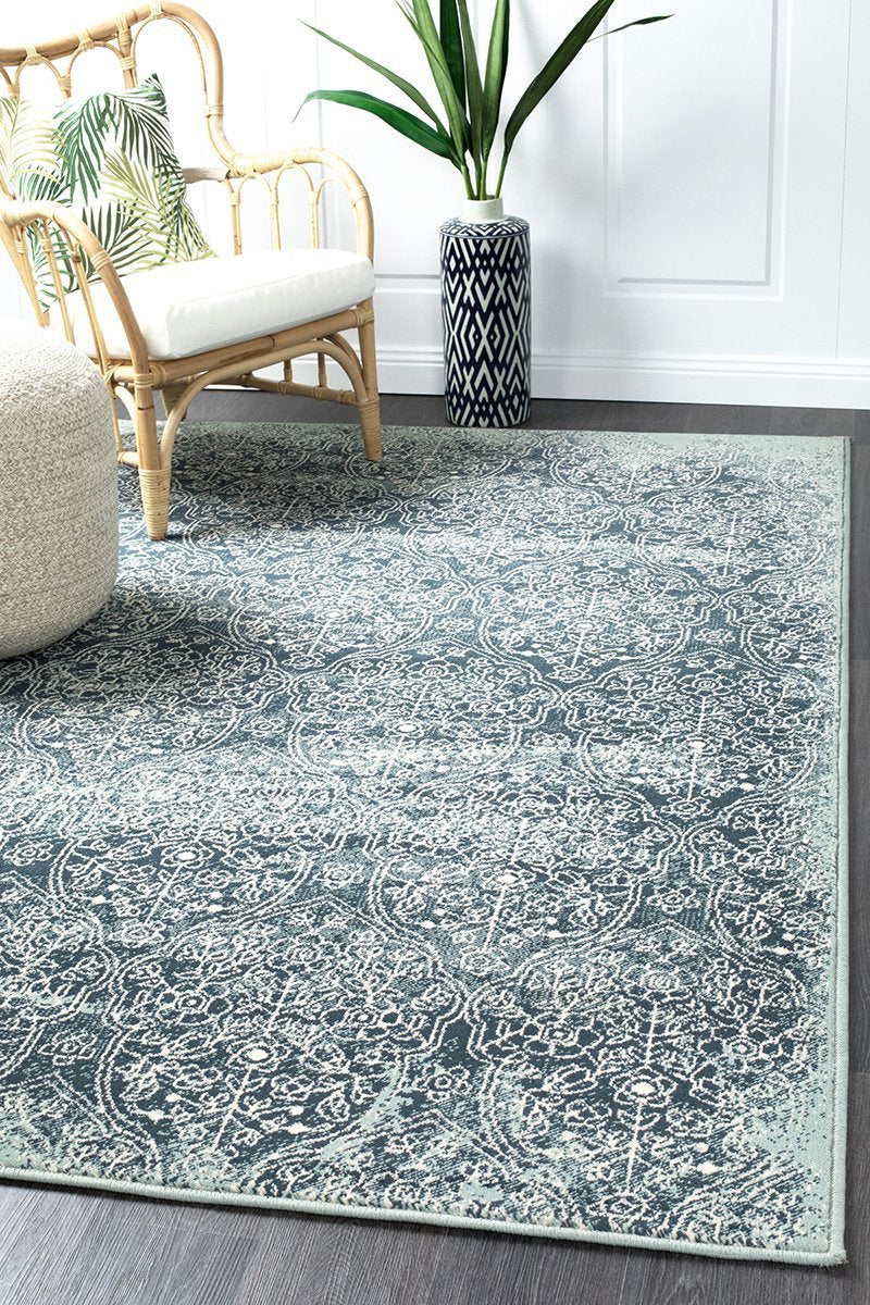 Oxford Mayfair Edge Denim Rug