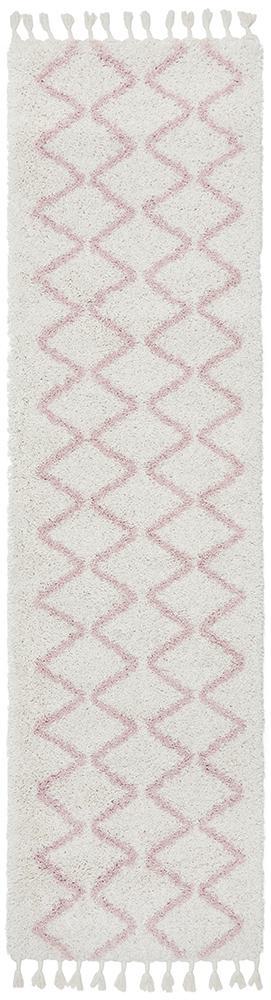 Saffron 11 Pink Runner Rug