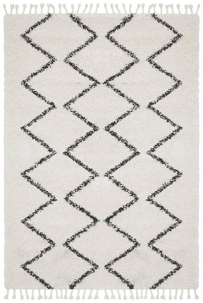 Saffron 11 White Rug