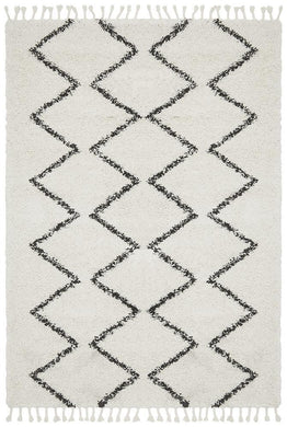 Saffron 11 White Rug