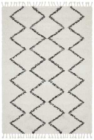 Saffron 11 White Rug