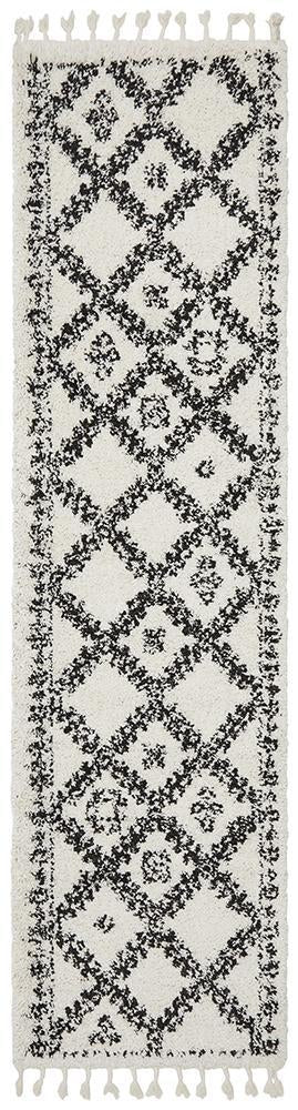 Saffron 33 White Runner Rug