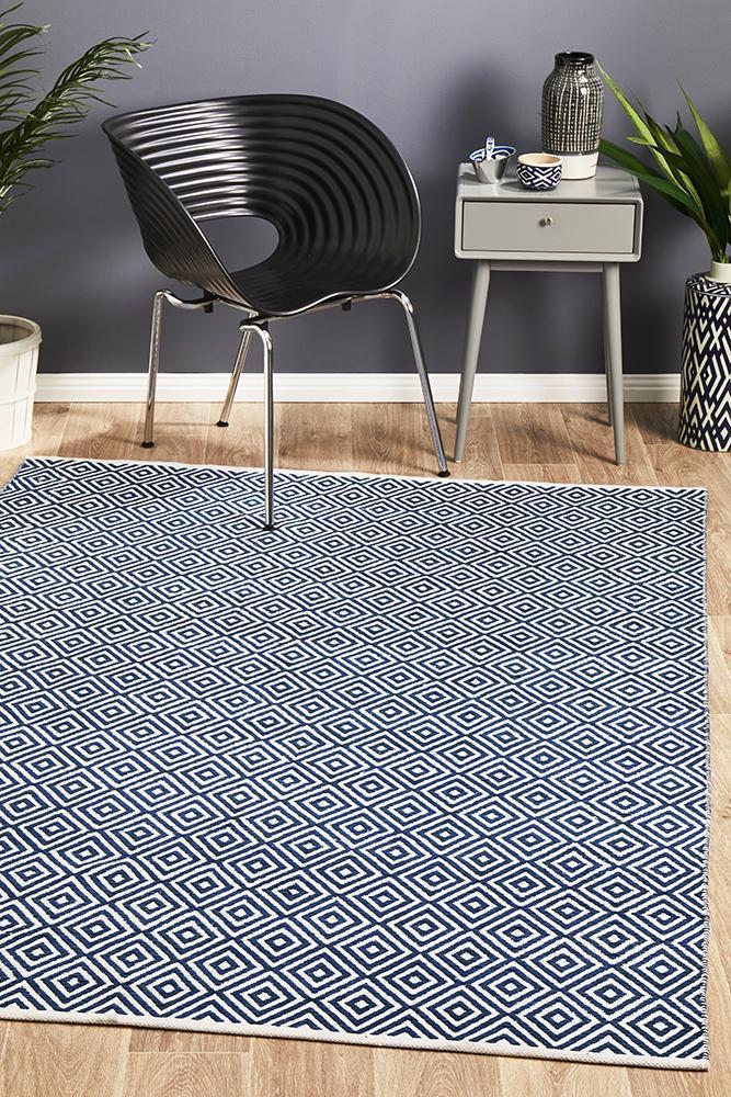Spirit Diamond Navy Rug