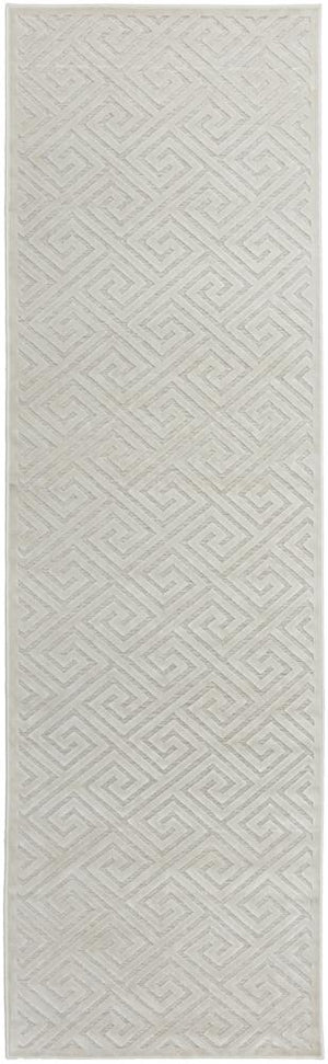 York Alice Natural White Runner Rug