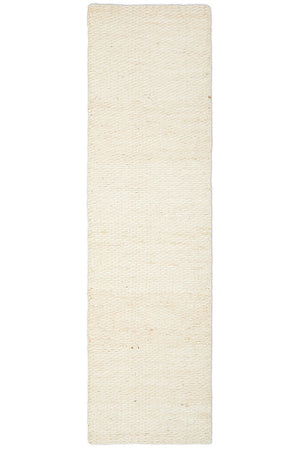 Hive White Runner Rug