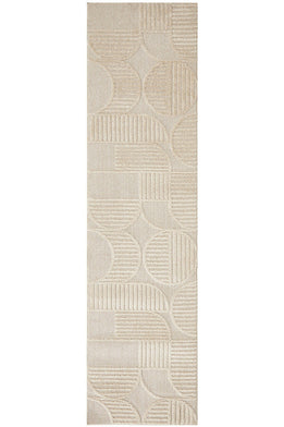 Lotus Leo Beige Runner Rug