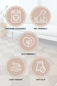 Solar Firuz Natural Washable Rug